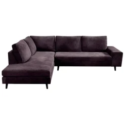 Fabrique de Styles Canapé d'angle droit 5 places André - effet velours - Seven emerald* Canapés D'angle