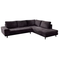 Fabrique de Styles Canapé d'angle droit 5 places André - effet velours - Seven emerald* Canapés D'angle