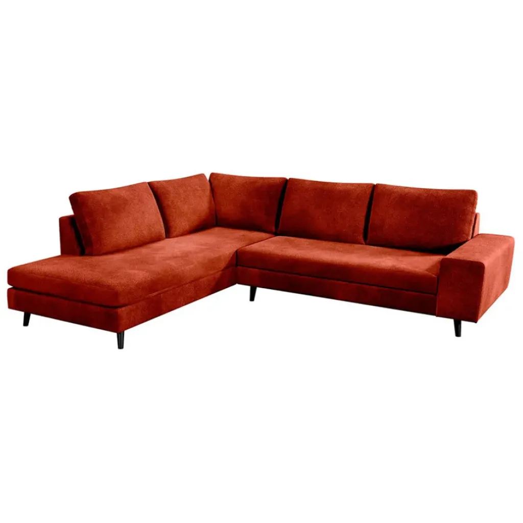 Fabrique de Styles Canapé d'angle droit 5 places André - effet velours - Seven emerald* Canapés D'angle