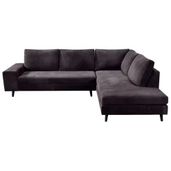 Fabrique de Styles Canapé d'angle droit 5 places André - effet velours - Seven emerald* Canapés D'angle