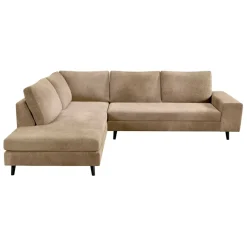 Fabrique de Styles Canapé d'angle droit 5 places André - effet velours - Seven emerald* Canapés D'angle