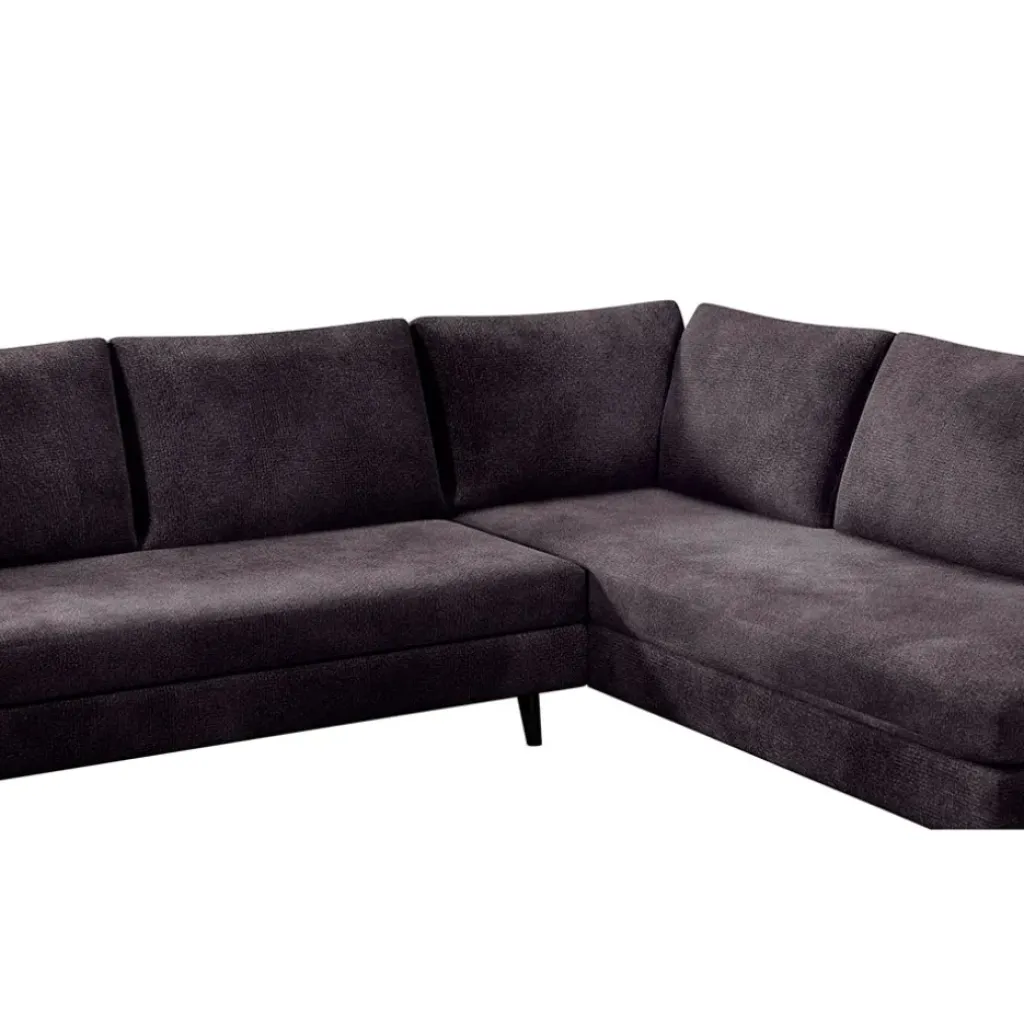 Fabrique de Styles Canapé d'angle droit 5 places André - effet velours - Seven emerald* Canapés D'angle