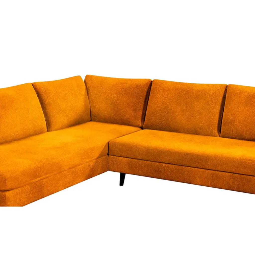 Fabrique de Styles Canapé d'angle droit 5 places André - effet velours - Seven emerald* Canapés D'angle