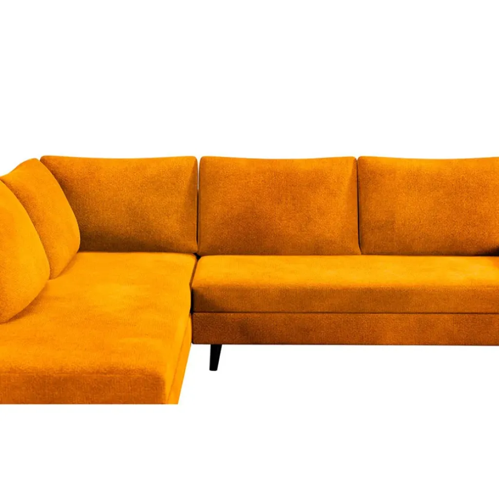 Fabrique de Styles Canapé d'angle droit 5 places André - effet velours - Seven emerald* Canapés D'angle