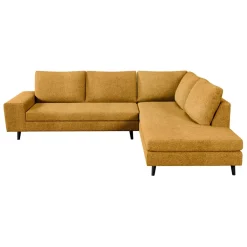 Fabrique de Styles Canapé d'angle gauche 5 places André - tissu texturé - Crown moutarde* Canapés D'angle