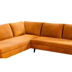 Fabrique de Styles Canapé d'angle gauche 5 places André - velours vintage - Adore gold* Canapés D'angle