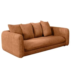 Fabrique de Styles Canapé fixe 3 places Basile - Velours Texturé - Perfect Harmony Écureuil* Canapés Fixes