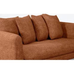 Fabrique de Styles Canapé fixe 3 places Basile - Velours Texturé - Perfect Harmony Écureuil* Canapés Fixes