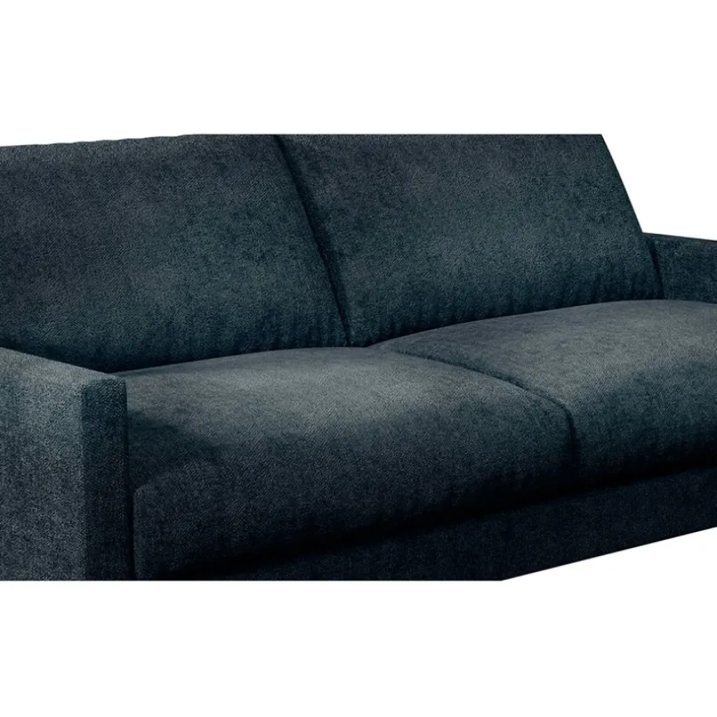 Fabrique de Styles Canapé fixe 3 places Gaspard - Velours Texturé - Dany Bleu grisé* Canapés Fixes