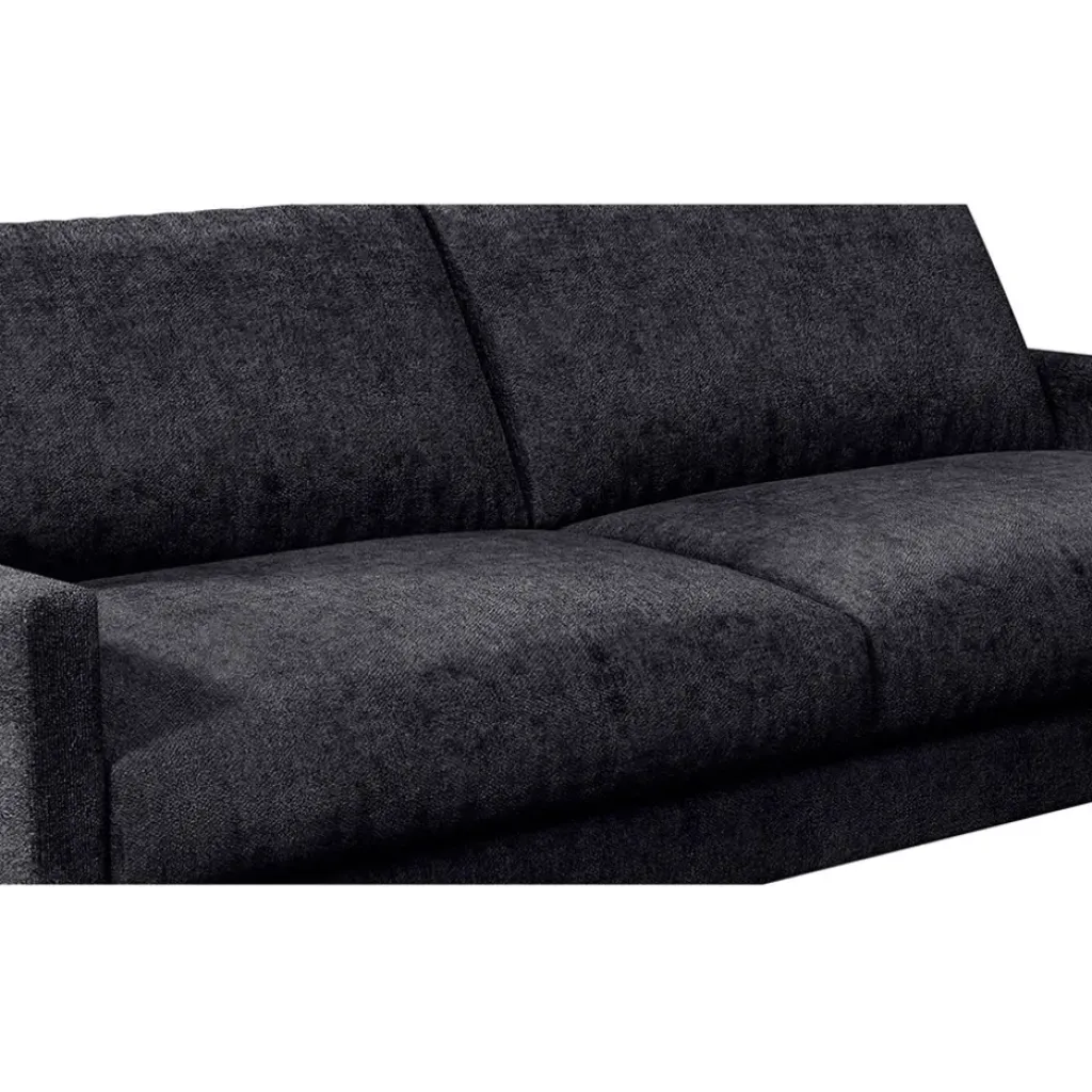 Fabrique de Styles Canapé fixe 3 places Gaspard - Velours Texturé - Dany Bleu grisé* Canapés Fixes