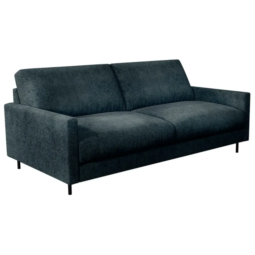 Fabrique de Styles Canapé fixe 3 places Gaspard - Velours Texturé - Dany Bleu grisé* Canapés Fixes