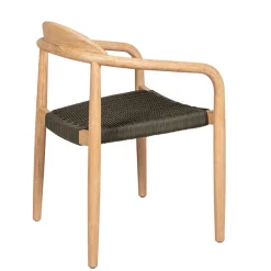 Fabrique de Styles Chaise avec accoudoirs en bois d'eucalyptus kaki - Anam* Chaises