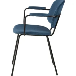 Fabrique de Styles Chaise avec accoudoirs en velours côtelé foncé - Aston* Chaises