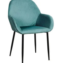 Fabrique de Styles Chaise avec accoudoirs en velours côtelé canard - Julia* Chaises