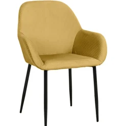 Fabrique de Styles Chaise avec accoudoirs en velours côtelé - Julia* Chaises