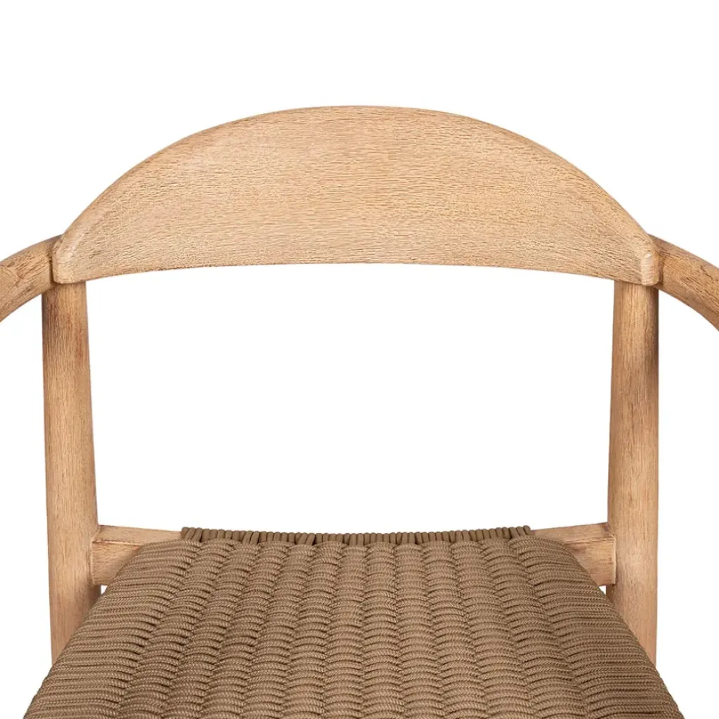 Fabrique de Styles Chaise avec accoudoirs en bois d'eucalyptus sable - Anam* Chaises