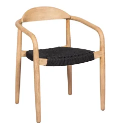 Fabrique de Styles Chaise avec accoudoirs en bois d' eucalyptus noir - Anam* Chaises