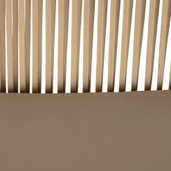 Fabrique de Styles Chaise de bar d'extérieur avec coussin en tissu beige et blanc h97cm - Ajay*Enfant Chaises, Fauteuils|Jardin