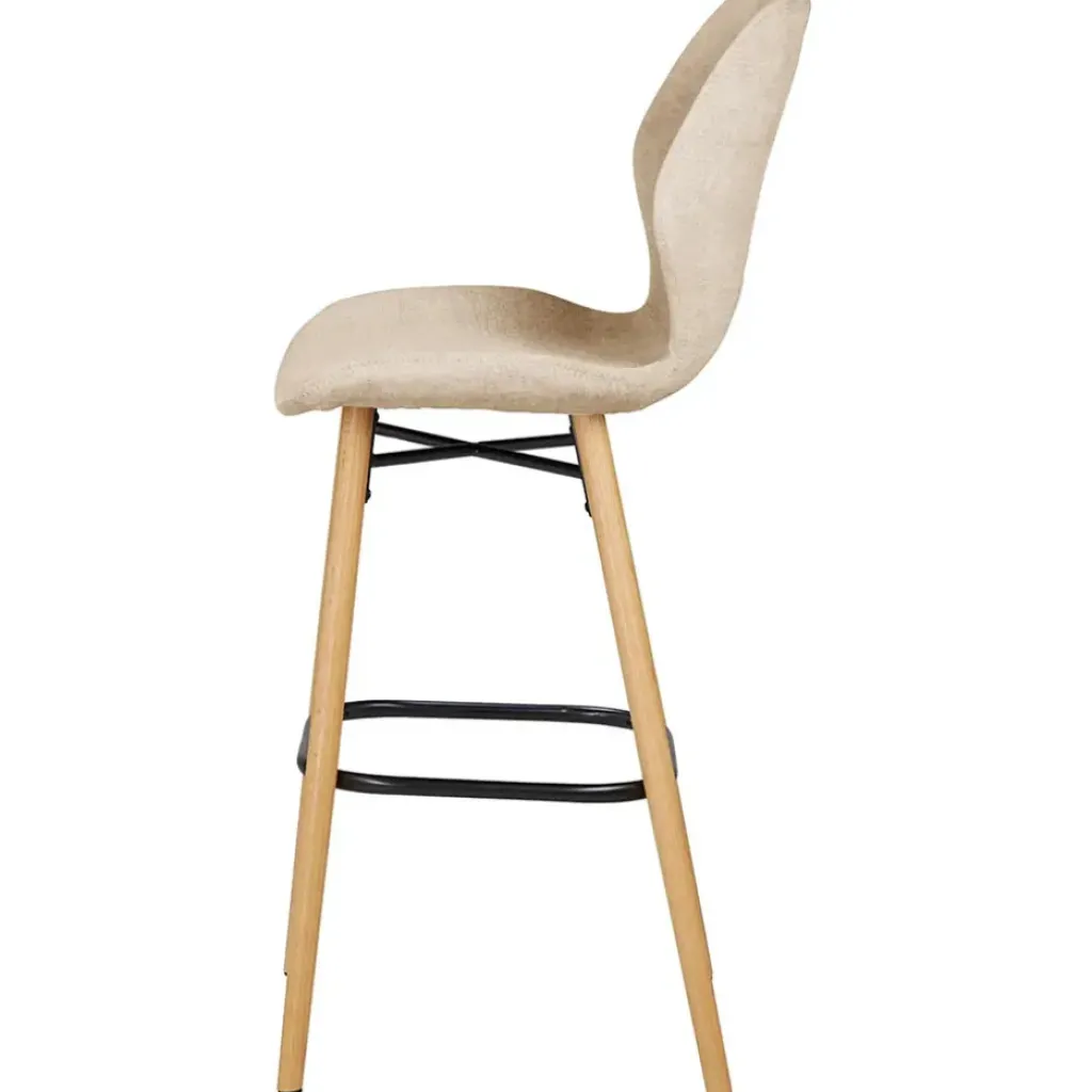 Fabrique de Styles Chaise de bar en tissu soft touch h65cm - Keri* Tabourets Et Chaises De Bar