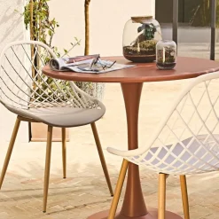 Fabrique de Styles Chaise de jardin en plastique gris - Malaga*Enfant Chaises, Fauteuils|Jardin