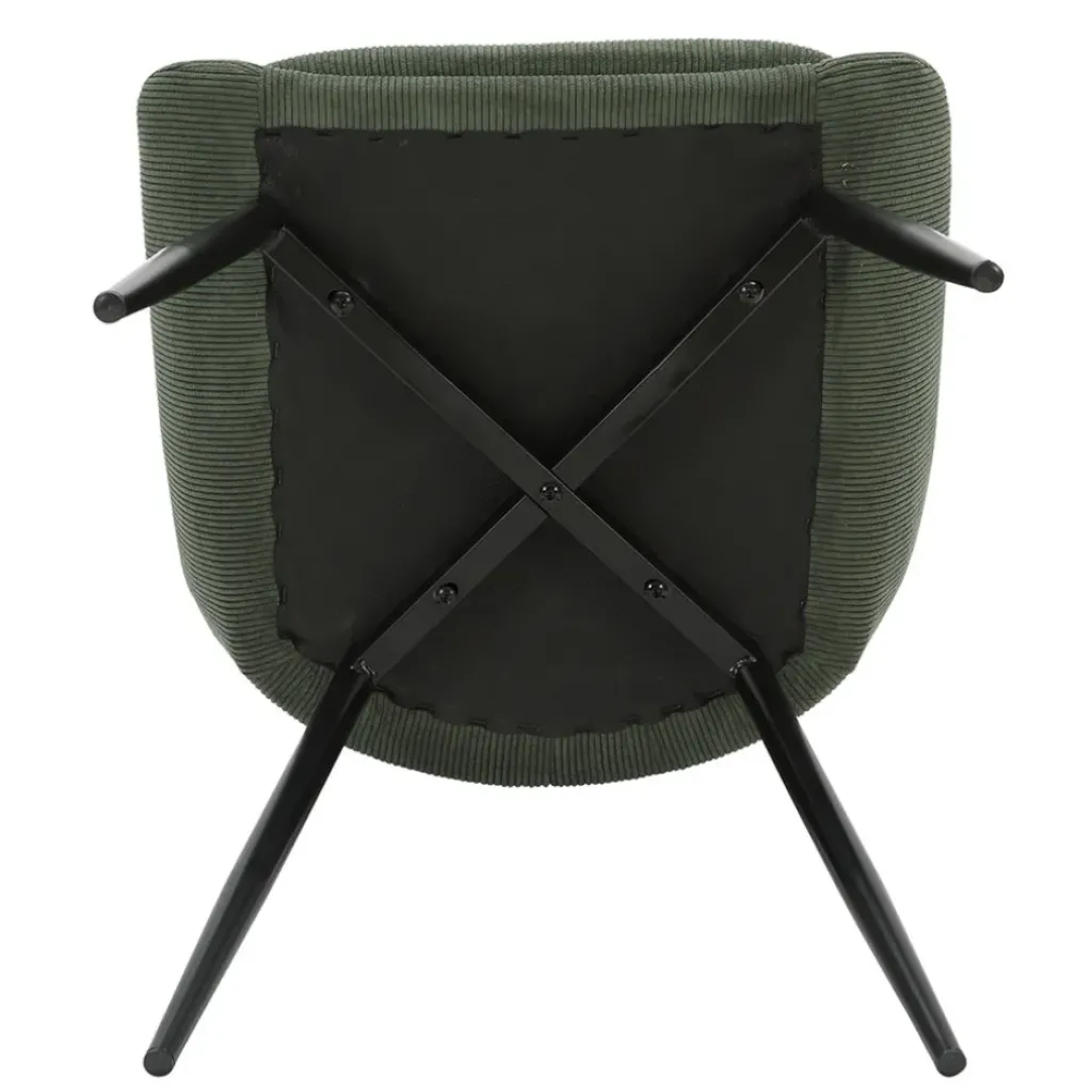 Fabrique de Styles Chaise de salle à manger en velours côtelé - Ben* Chaises