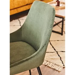 Fabrique de Styles Chaise de salle à manger en velours côtelé - Ben* Chaises