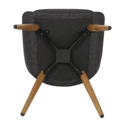 Fabrique de Styles Chaise de salle à manger en tissu anthracite - Ben* Chaises