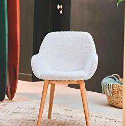 Fabrique de Styles Chaise de salle à manger en tissu bouclette - Altea* Chaises