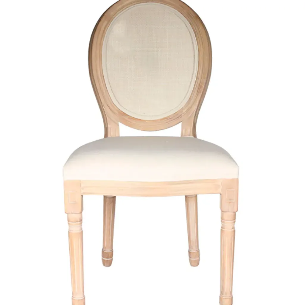 Fabrique de Styles Chaise medaillon en bois d'hévea et cannage* Chaises