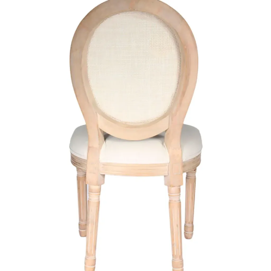 Fabrique de Styles Chaise medaillon en bois d'hévea et cannage* Chaises