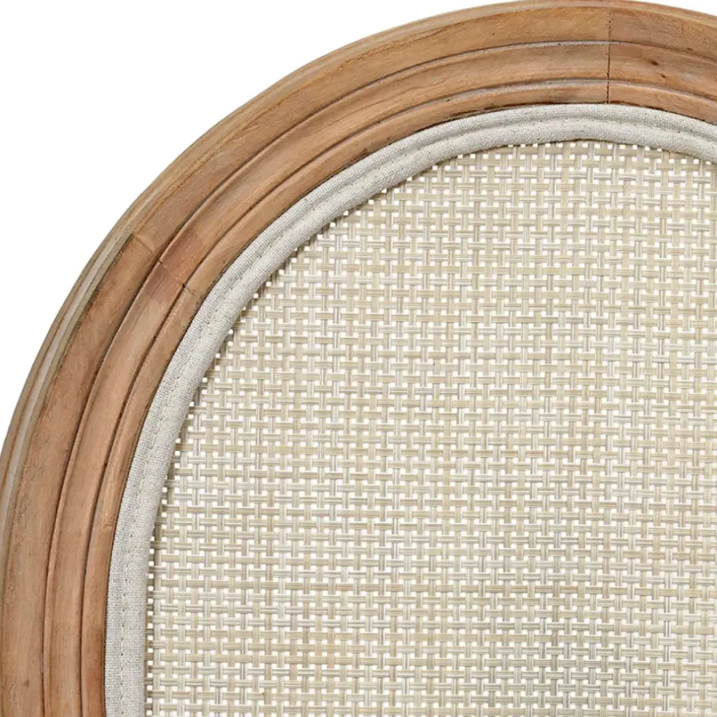 Fabrique de Styles Chaise medaillon en bois d'hévea et cannage* Chaises