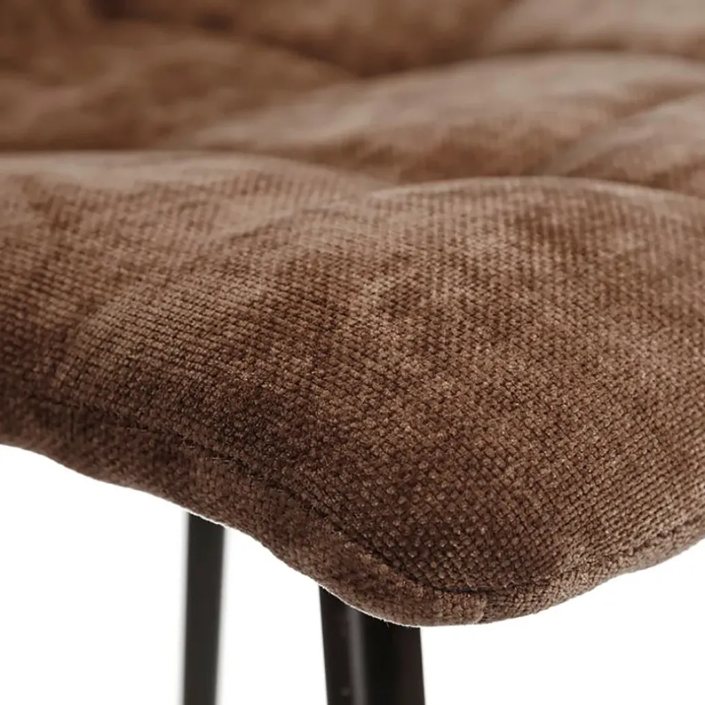 Fabrique de Styles Chaise salle à manger en métal et tissu - Mony* Chaises