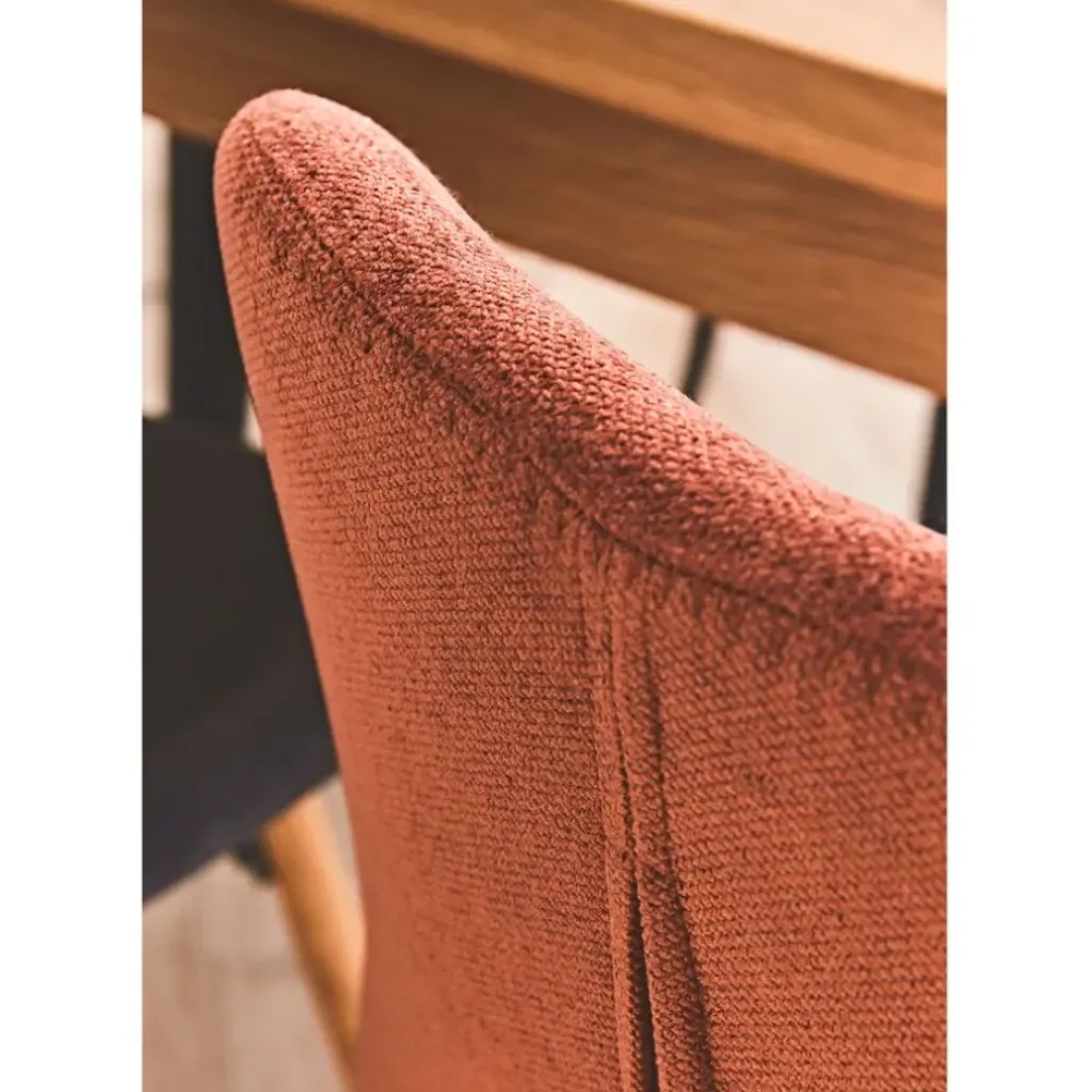 Fabrique de Styles Chaise salle à manger en tissu soft touch acajou - Keri* Chaises