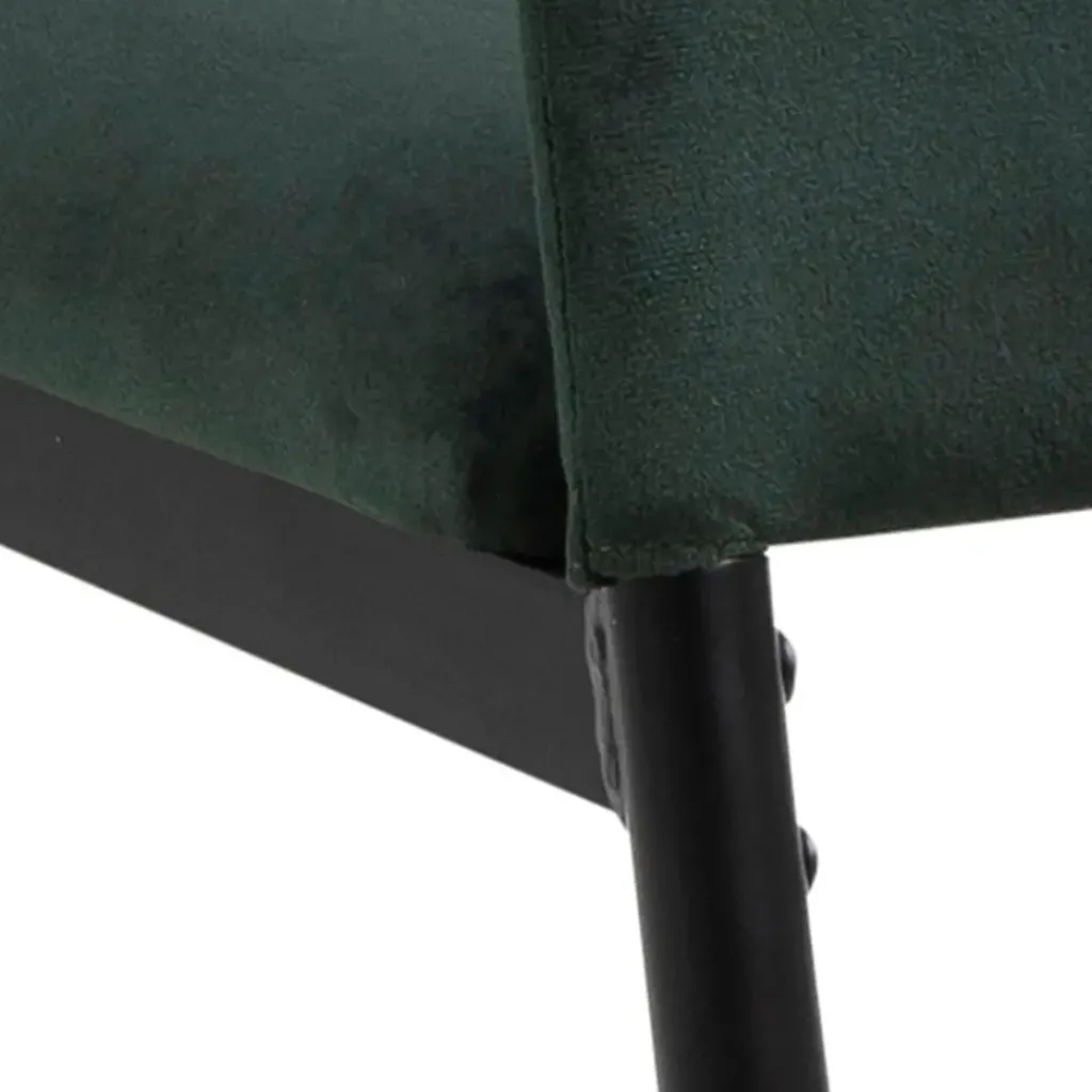 Fabrique de Styles Chaise salle à manger en tissu vert fonce - Demia* Chaises