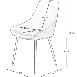 Fabrique de Styles Chaise salle à manger en tissu - Ben* Chaises