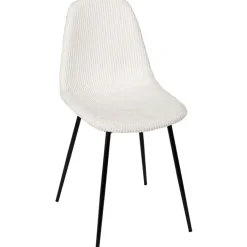 Fabrique de Styles Chaise salle à manger en velours côtelé beige - Scarlett* Chaises