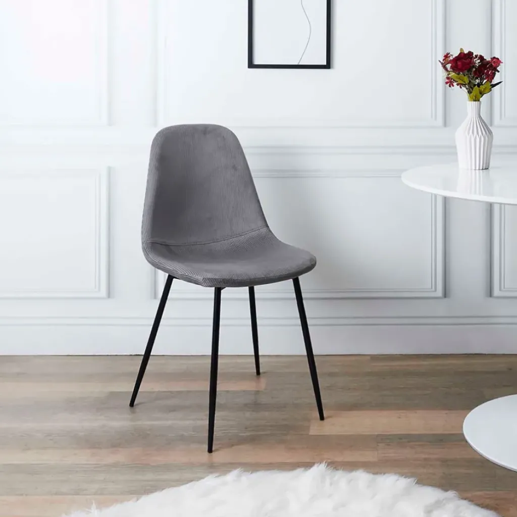 Fabrique de Styles Chaise salle à manger en velours cotelé - Julia* Chaises