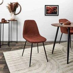 Fabrique de Styles Chaise salle à manger en velours côtelé - Scarlett* Chaises