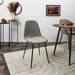 Fabrique de Styles Chaise salle à manger en velours côtelé - Scarlett* Chaises