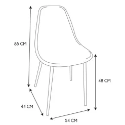 Fabrique de Styles Chaise salle a manger en velours cotelé canard - Julia* Chaises