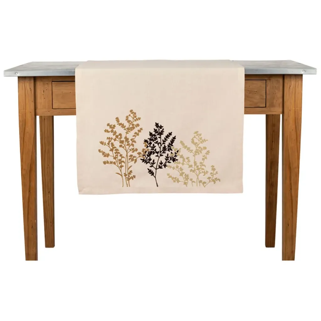 Fabrique de Styles Chemin table en coton avec broderies 160x50cm - Adelie* Chemins De Table
