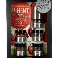 Fabrique de Styles Coffret bar à piment avec moulin intégré - 5 pots et un moulin* Condiments Et Épices