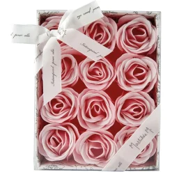 Fabrique de Styles Coffret de 12 roses de savon roses et hes - parfum rose* Savon Solide