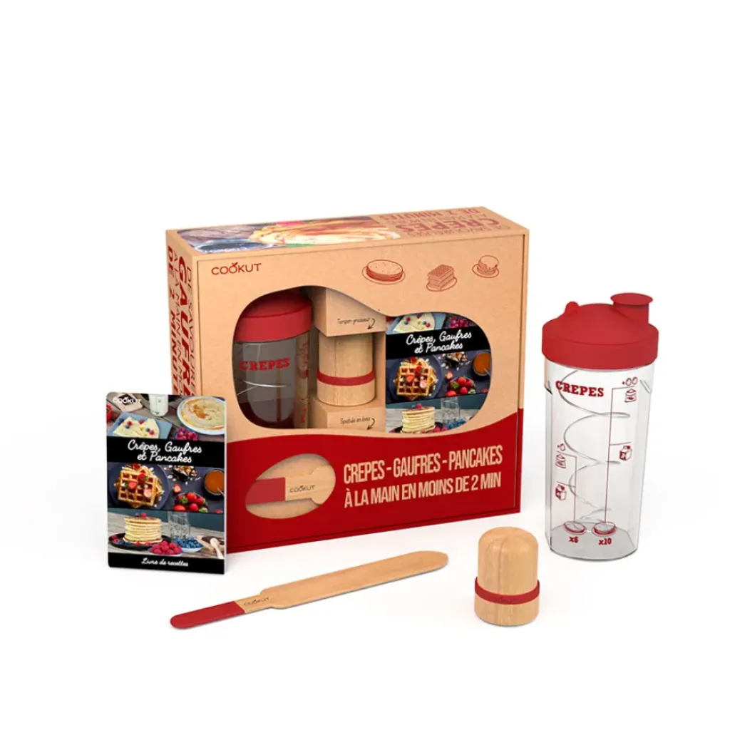 Fabrique de Styles Coffret shaker tampon huileur et spatule crêpe - Passion* Ustensibles De Cuisine
