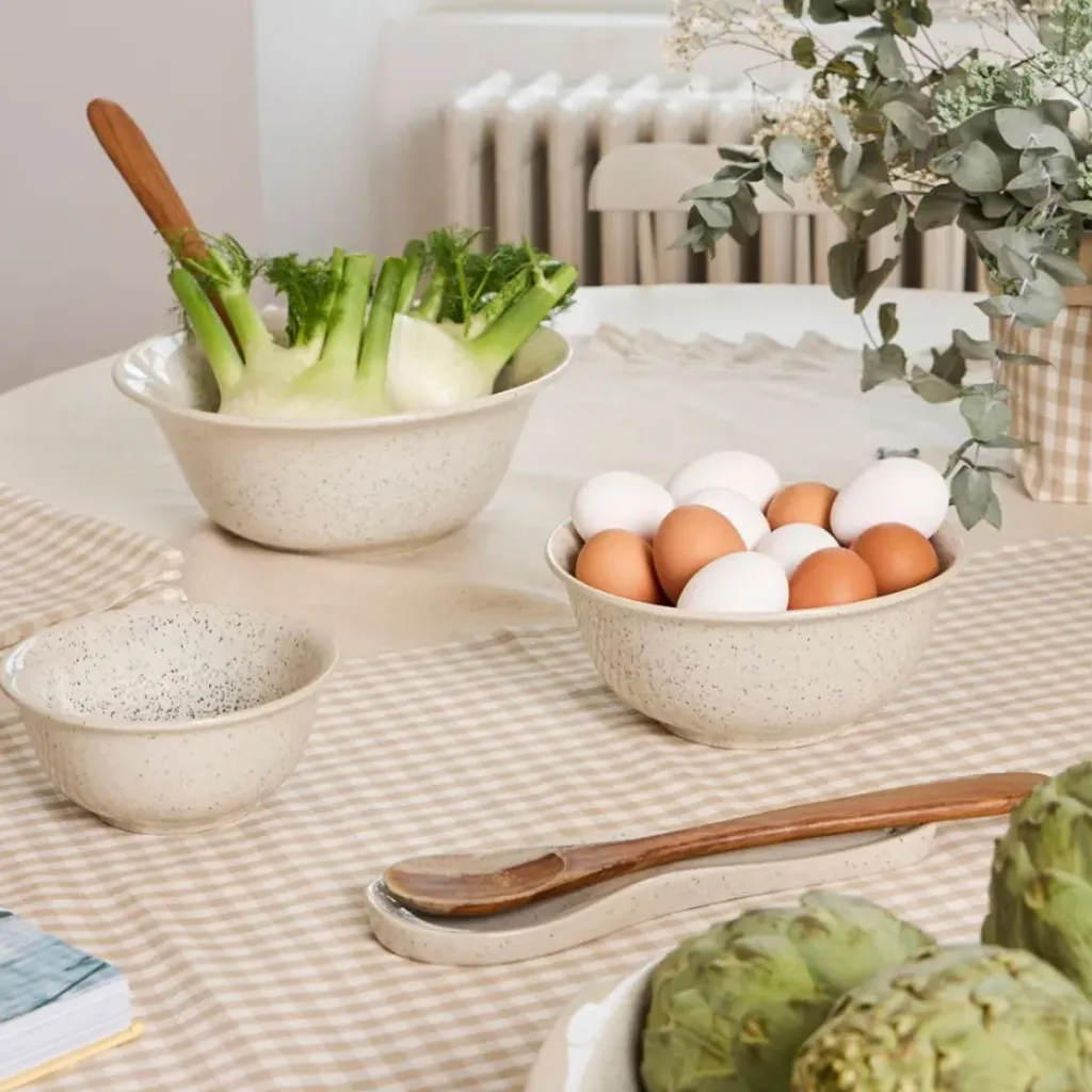 Fabrique de Styles Compotier en grès moucheté 1.3L - Jeanne* Bols Et Coupelles