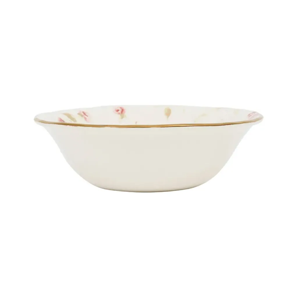 Fabrique de Styles Coupelle en faïence rose et doré d15cm - Rose* Bols Et Coupelles