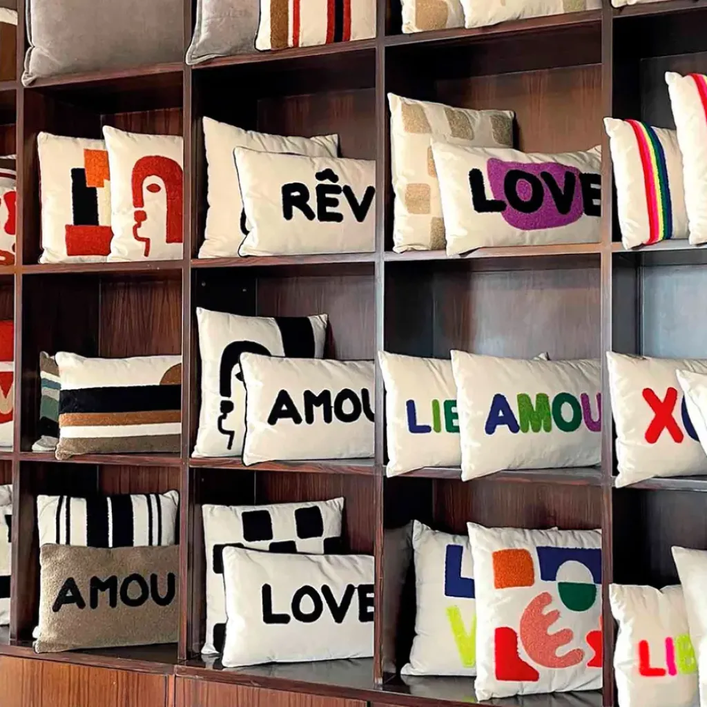 Fabrique de Styles Coussin en coton naturel et 40x40cm* Coussins Et Housses