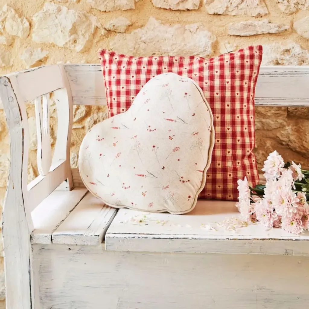 Fabrique de Styles Coussin en coton vichy 45x45cm - Campagne* Coussins Et Housses