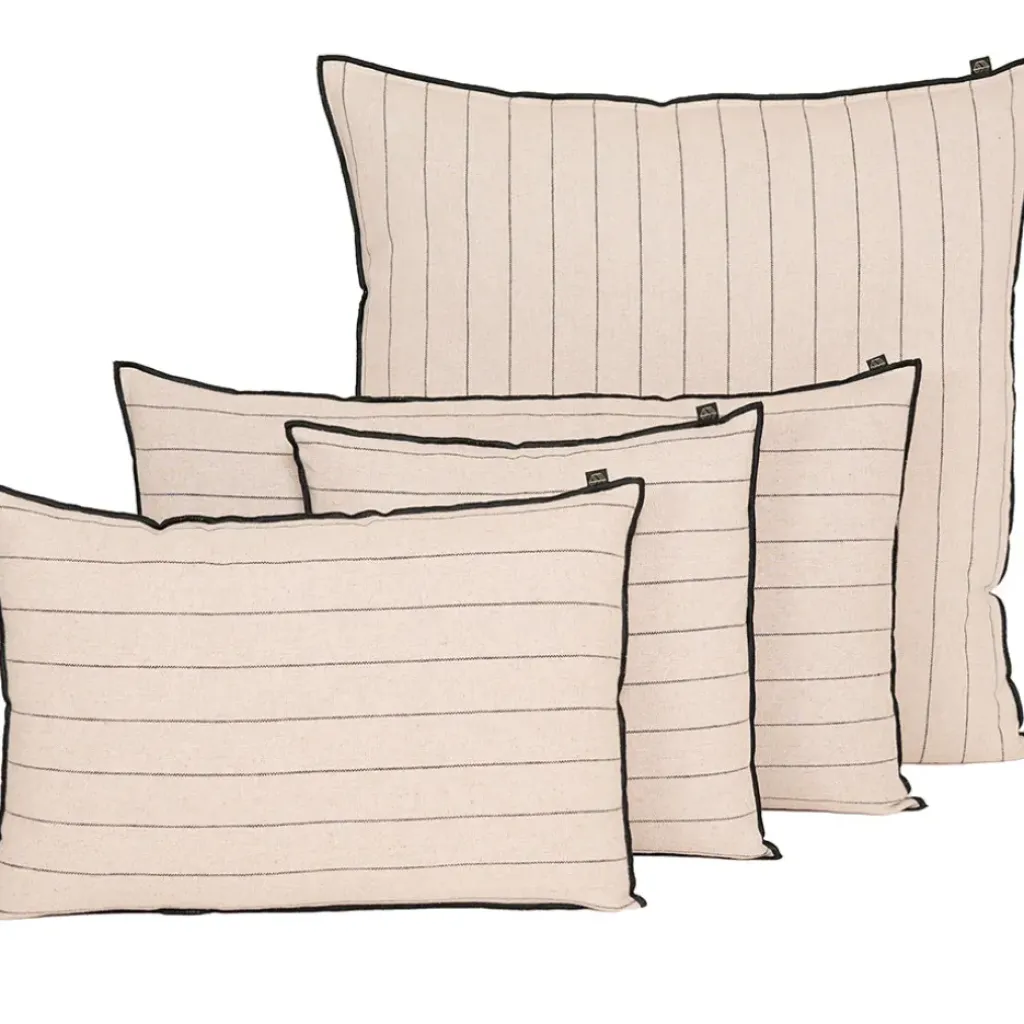 Fabrique de Styles Coussin rayé en lin et coton 45x45cm- Calvi II* Coussins Et Housses