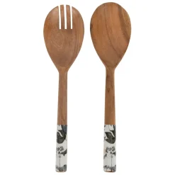 Fabrique de Styles Couverts de salade en acacia - Rose Noire* Ustensibles De Cuisine